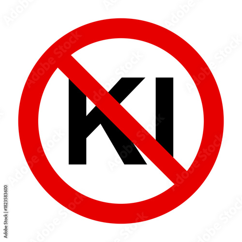 KI und Verbotsschild