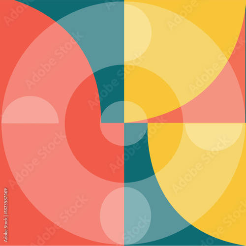 Colorful Abstract Geometric Shapes Artwork for Home Decoration and Modern Aesthetics