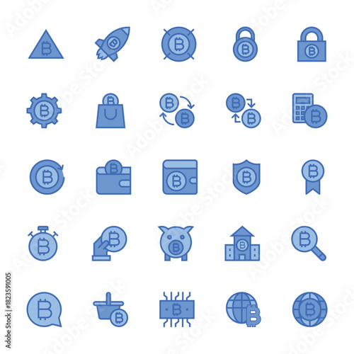 filled color icons for bitcoins