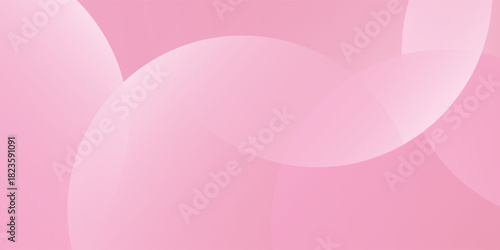 Soft pink background with overlapping translucent circles. The pink background has a smooth, gradient texture. Minimal abstract circles vector gradient background