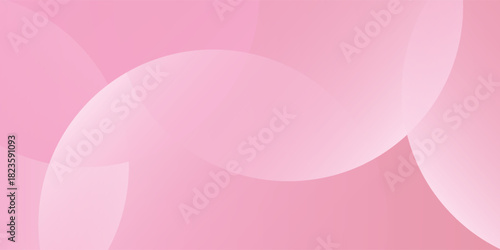 Soft pink background with overlapping translucent circles. The pink background has a smooth, gradient texture. Minimal abstract circles vector gradient background