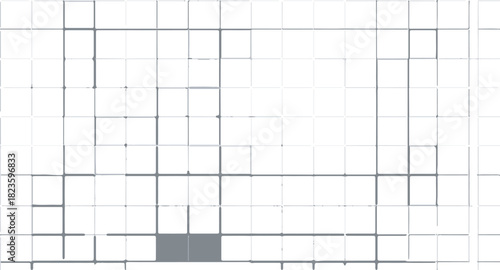 Minimalist white and gray geometric grid background for technology design template