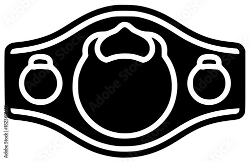 fight illustration boxing silhouette belt logo champion icon boxer outline competition championship sport fighter award professional tournament equipment athletic shape adults vector graphic backgroun