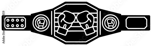fight illustration boxing silhouette belt logo champion icon boxer outline competition championship sport fighter award professional tournament equipment athletic shape adults vector graphic backgroun