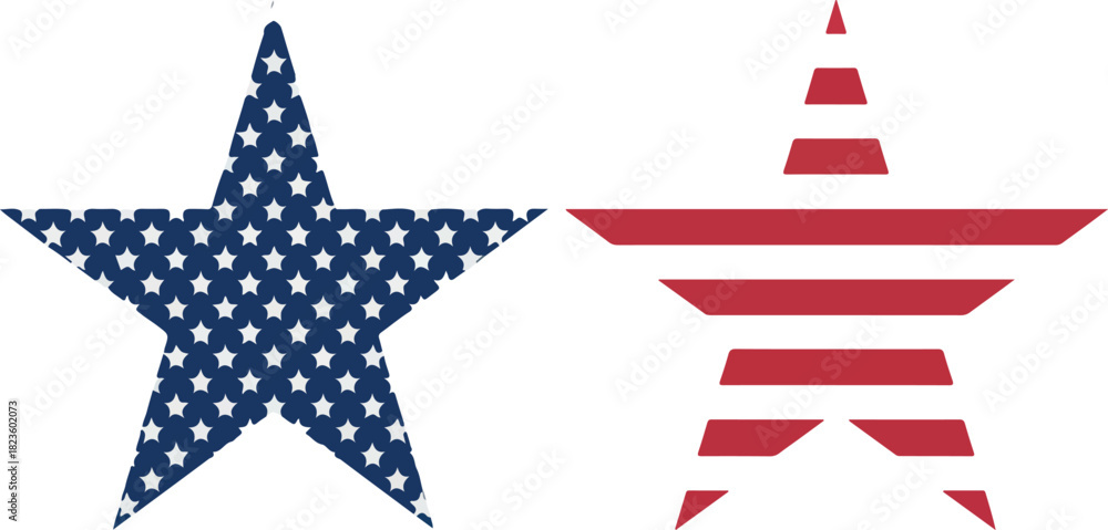 Obraz premium American Flag Stars – Patriotic Symbol Illustration 