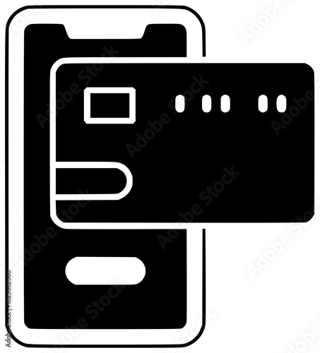 payment illustration money silhouette transaction logo credit icon card outline pay cashless online technology pos banking purchase bank finance shape security vector graphic background