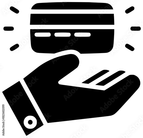 payment illustration money silhouette transaction logo credit icon card outline pay cashless online technology pos banking purchase bank finance shape security vector graphic background