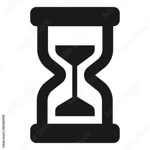Hourglass sand timer vector icon – classic countdown symbol for waiting, loading, delay, productivity, and time management in clean minimal outline style
