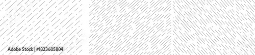 Dashed line background, rain texture, irregular diagonal stripes. Slash thin dash bg. Linear textures with repeatable abstract halftone designs