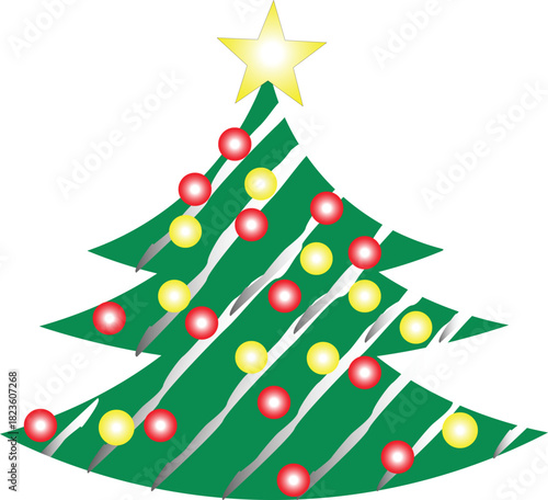 christmas tree vector illustration