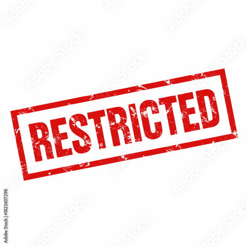A red rectangular stamp with the word "RESTRICTED" printed inside, indicating limited access.