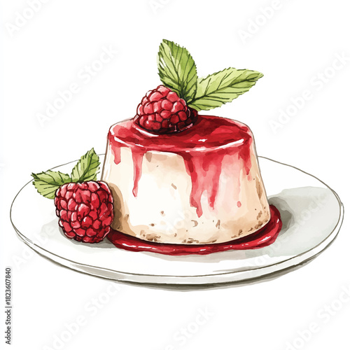 yuniazizah__a_cute_Panna_cotta_with_raspberry_coulis_in_neutral_c2d07355-e1ca-4a48-af8c-e64c7aa0229b
