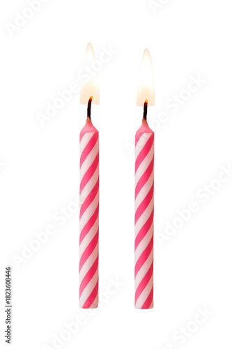 birthday candles isolated on white background