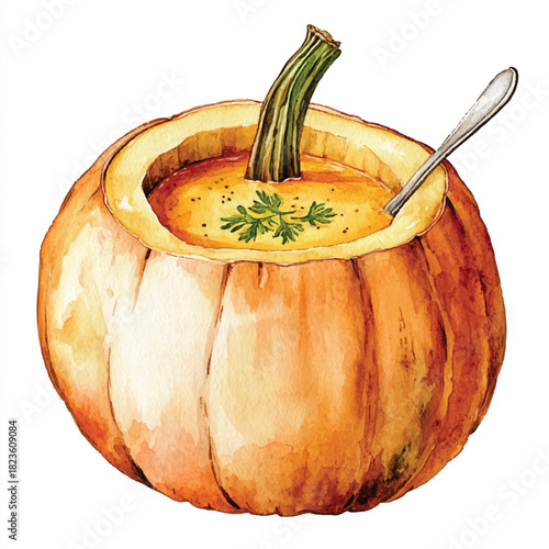 yuniazizah__a_cute_Soup_served_inside_a_hollowed-out_pumpkin_in_8c86351e-4429-42a5-968a-eba3603a9540