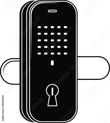 Digital Door Lock or Electronic Lock with Keypad and Keyhole for Home Security Smart Lock Safe Door Security System