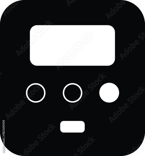 Blank Display Radio or Old Player with Button for Media Player Vintage Radio Retro Radio Receiver Audio Player