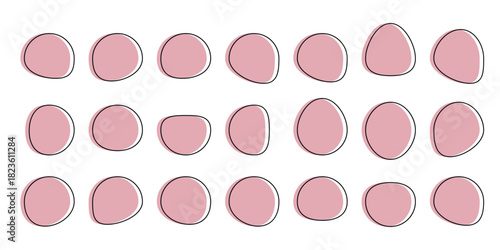 Blob shapes colorful and black collection vector design elements isolated. Random blob circles icon set. Isolated on a white background .  eps 10