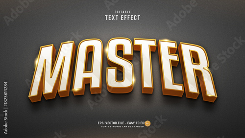 Master Bold Gold 3D Text Effect