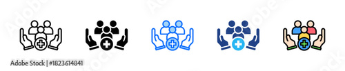 Treatment Group Icon Set Multiple Style Collection