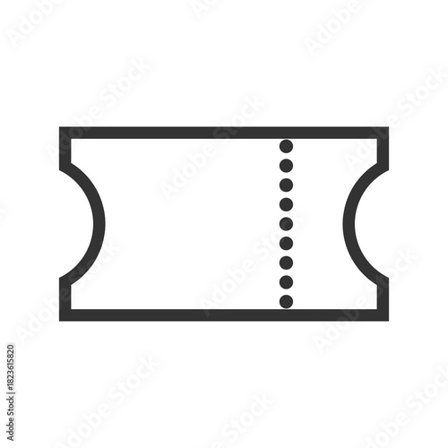 Ticket line icon isolated on transparent background