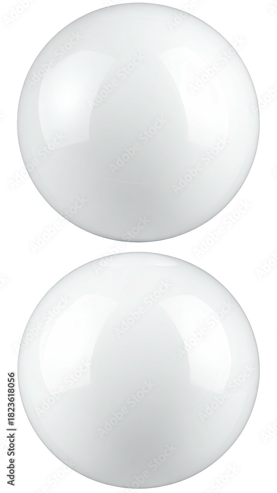 Fototapeta premium Stacked white spheres with specular highlights