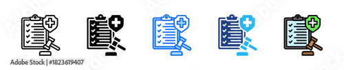 Regulatory Compliance Icon Set Multiple Style Collection