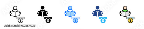 Study Withdrawal Icon Set Multiple Style Collection