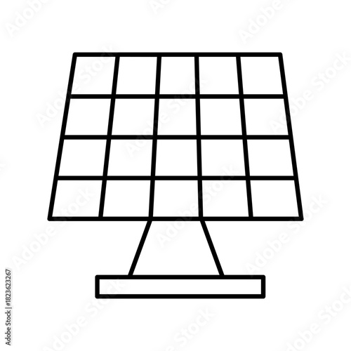 Solar panel vector icon. Solar energy illustration sign. Solar charging symbol. Alternative energy logo.