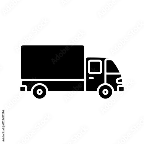 Truck vector icon. Lorry illustration sign. Autotruck symbol. Transportation logo. Delivery web icons.