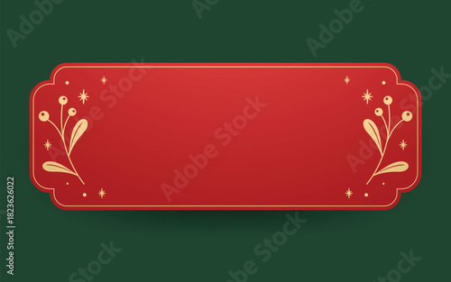 Christmas Label or Frame. Christmas sale stickers and label. Price tag holiday. Christmas stickers. Free space for text.