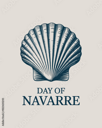 Day of Navarre with Pilgrim Shell Symbol