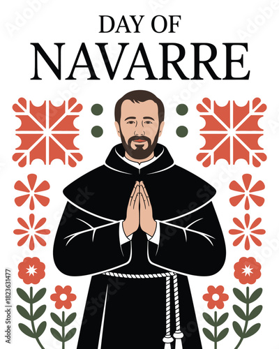 Bilde på lerret Day of Navarre Celebration with Saint and Religious Symbols