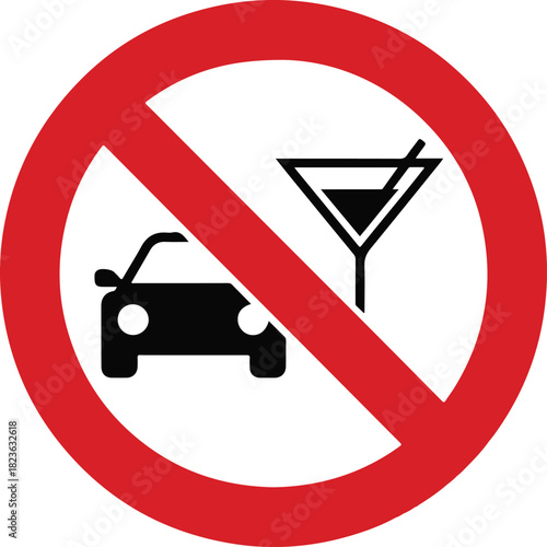 No drunk driving road sign
