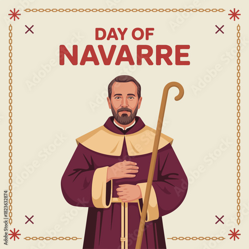 Fotografie Day of Navarre Celebration with Saint and Religious Symbols
