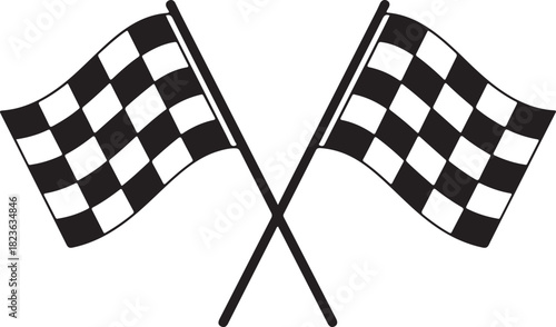 Racing flag icon vector design illustration