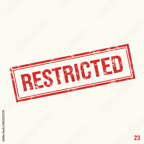 Red ink stamp with the word RESTRICTED on a white background.