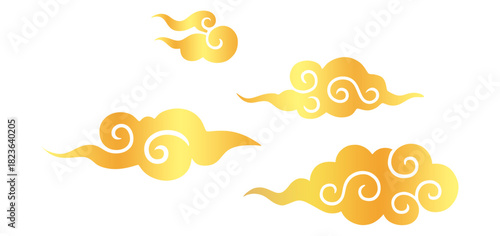 Golden Chinese Auspicious Clouds