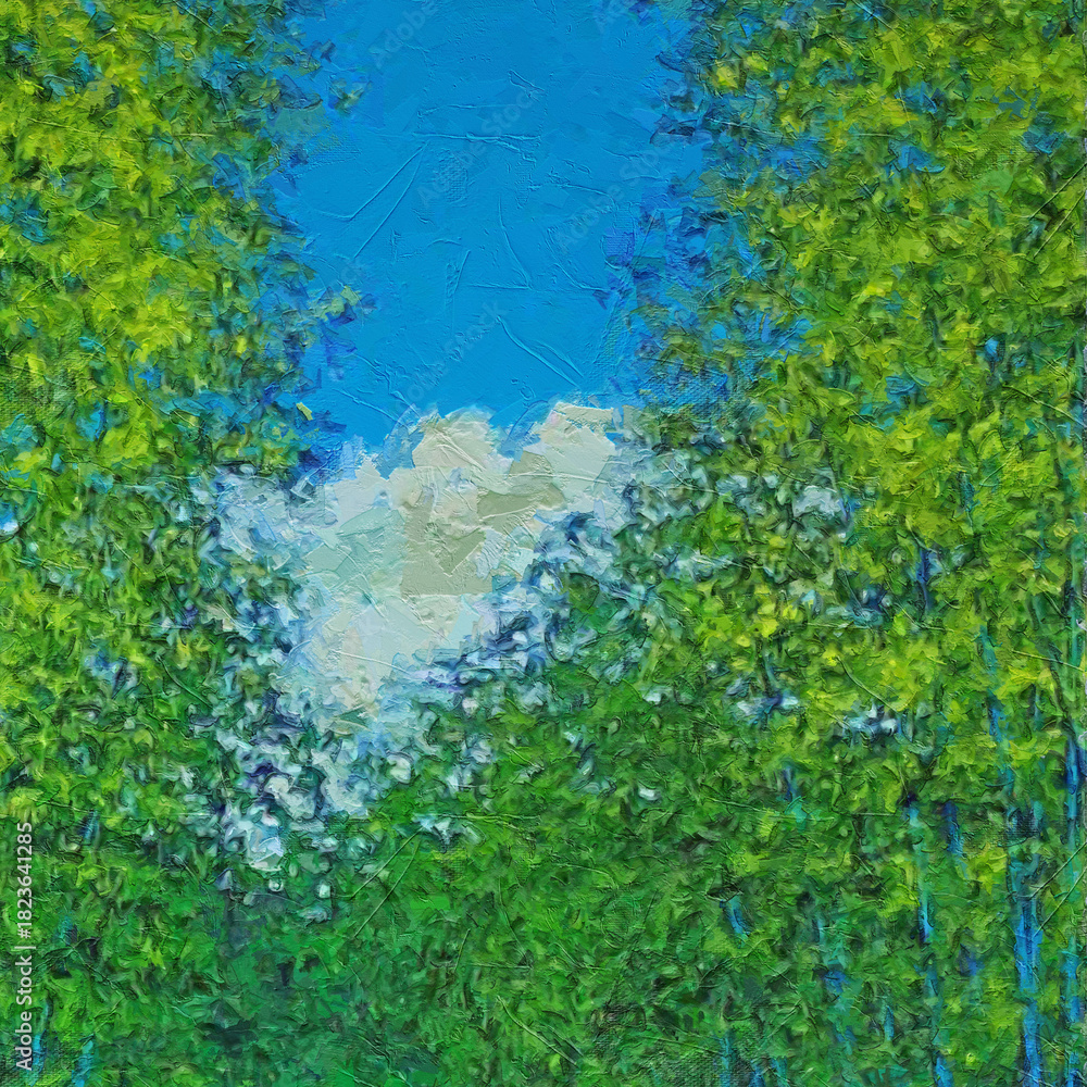 Fototapeta premium Various oil paintings, flowers, butterflies, landscapes, mountain lakes, roses, peonies, bamboo forests, figures