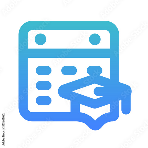schedule bold gradient icon