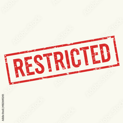 A red rectangular stamp with the word "RESTRICTED" printed on it, indicating limited access.