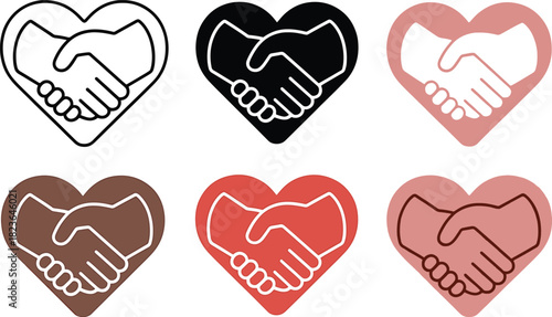 Hearts embracing hands symbolizing unity and connection