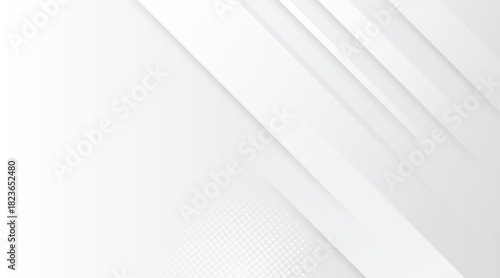 White abstract background with soft gradient layers and clean lines.