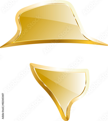cowboy gold icon. Isolated on transparent background.