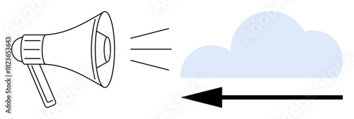 Communication concept. Communication symbols message broadcast, information dissemination, and social interaction. Communication driving digital connectivity and advertising. For marketing, media