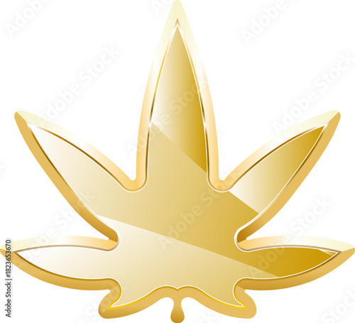 Marijuana gold icon. Isolated on transparent background.