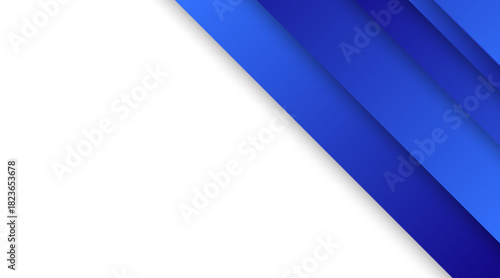 Bright blue abstract background with diagonal layered stripes.