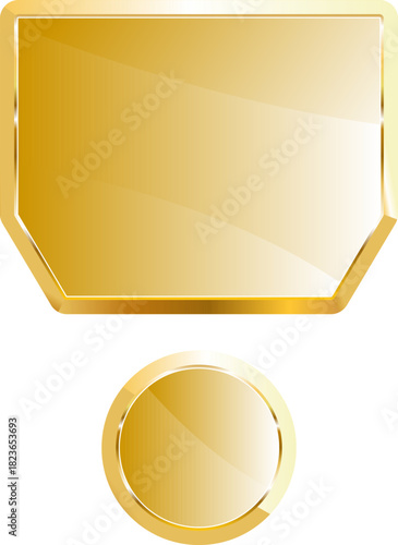 medal gold icon. Isolated on transparent background.