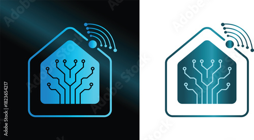 unique Smart home AI hub icon for your business