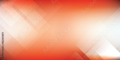 Abstract Orange and White Blurred Background with Diagonal Lines.