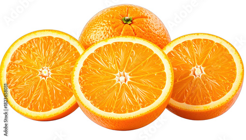 Vibrant image showing whole and sliced citrus fruit, revealing juicy segments